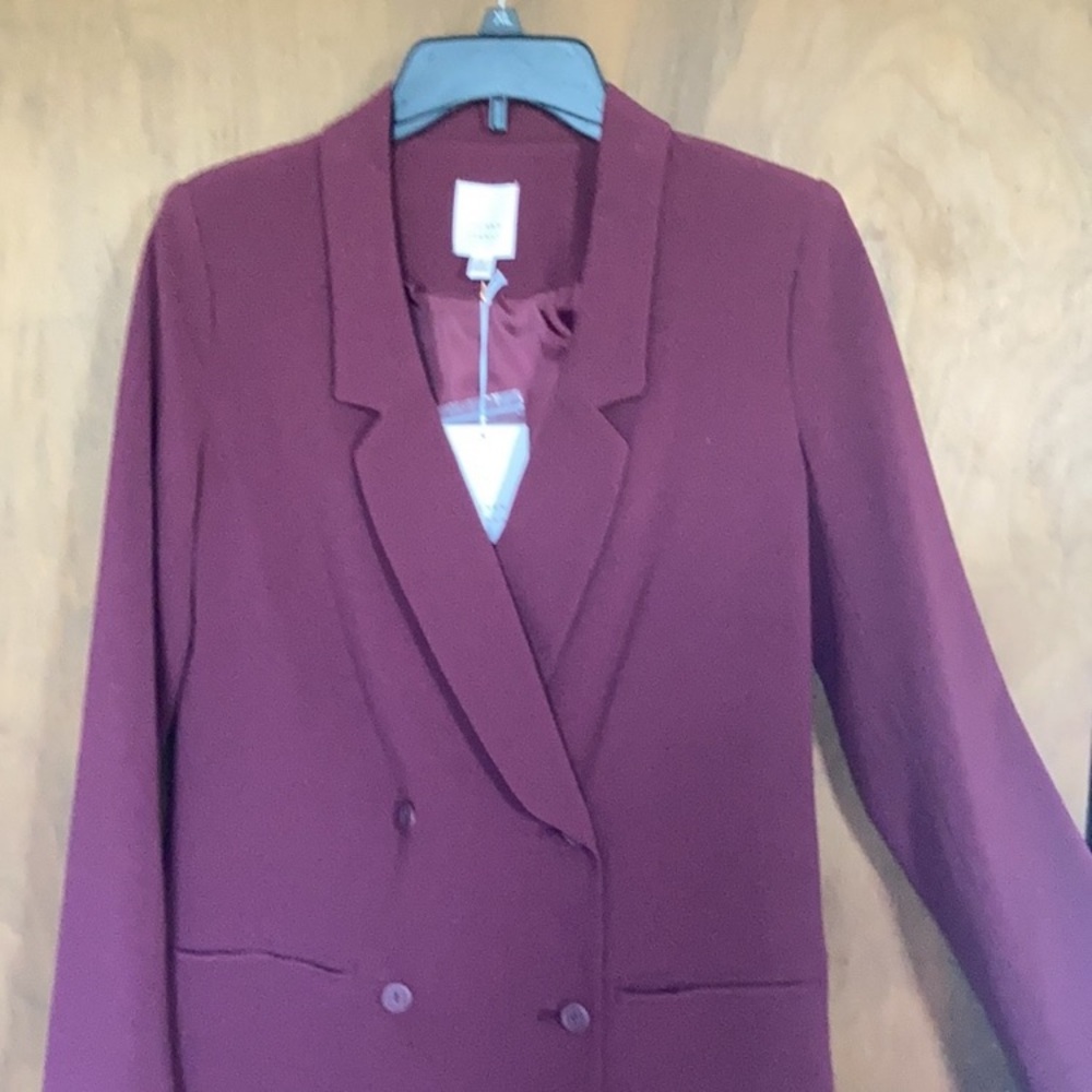 Lauren Conrad blazer office jacket longer length shoulder pads business casual 2 - Picture 4 of 17